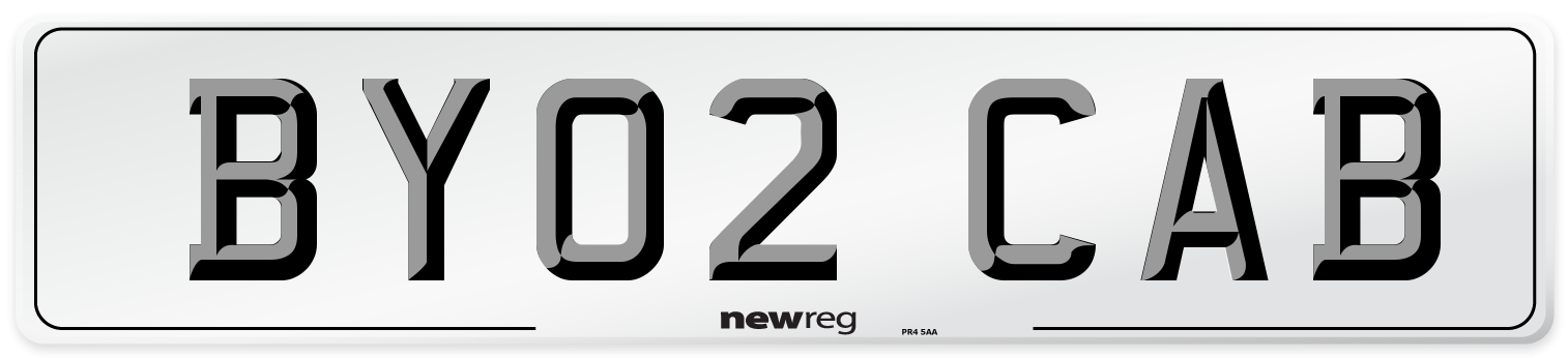 BY02 CAB Number Plate from New Reg